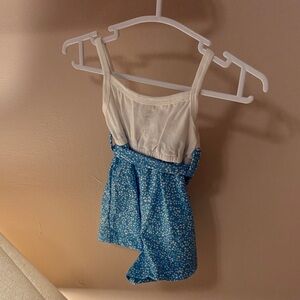 Charming Blue and White Kids One Piece